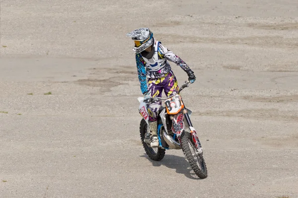 Deportista en moto — Foto de Stock