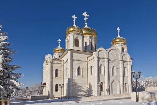 Orthodox temple with golden domes Stock Picture