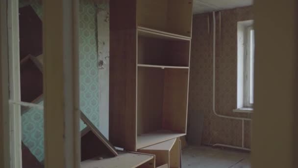 Des Appartements Abandonnés Une Ville Sans Gens Catastrophe Dans Une — Video