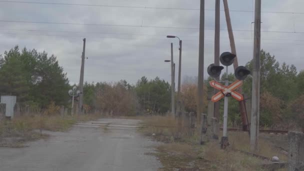 Attrezzature Abbandonate Nel Villaggio Una Città Senza Gente Disastro Una — Video Stock