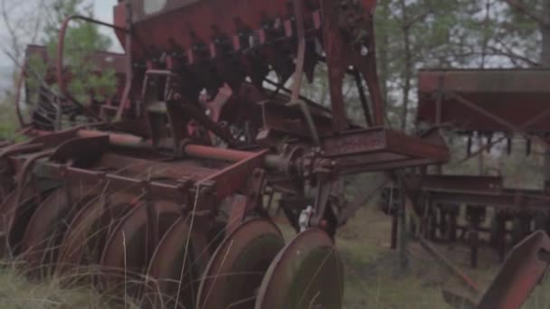 Abandoned Equipment Village City People Disaster Nuclear Power Plant Ukraine — Stock Video