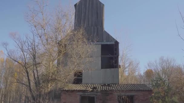 Equipo Abandonado Pueblo Una Ciudad Sin Gente Desastre Una Central — Vídeo de stock