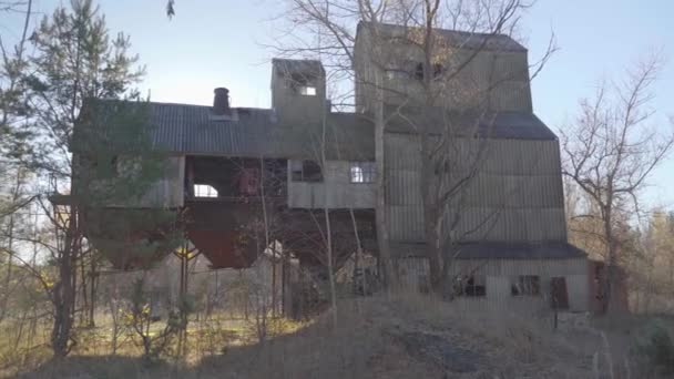 Equipo Abandonado Pueblo Una Ciudad Sin Gente Desastre Una Central — Vídeo de stock