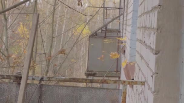 被遗弃的公寓 一个没有人的城市核电站的灾难 乌克兰 Pripyat — 图库视频影像