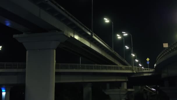 Ponte Automóvel Darnitsky Cidade Kiev Ucrânia Outro Lado Rio Dnieper — Vídeo de Stock
