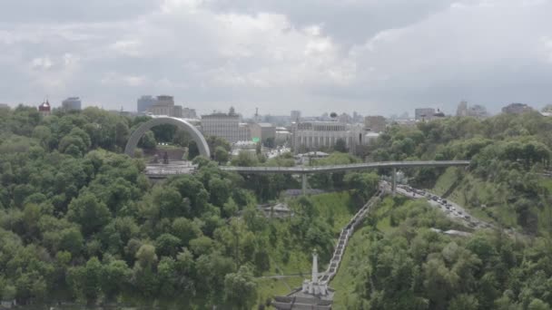 Kijev Belvárosa Ukrajnában Nyár Drónvideó — Stock videók