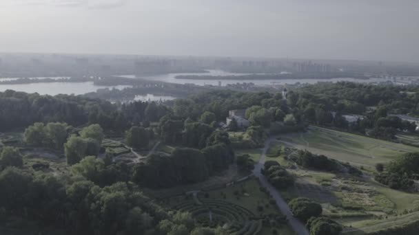 Vista Aérea Jardín Botánico Nacional Kiev Ucrania — Vídeos de Stock