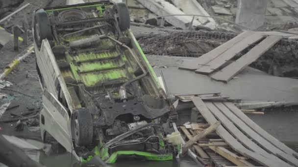 Irpin Ukraine 2022 Abandoned Things Inhabitants City Irpin War Ukraine — Stock Video