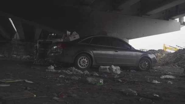 安培尔乌克兰 2022年10月3日 弃车弃车 乌克兰战争 轰炸城市 疏散居民 — 图库视频影像