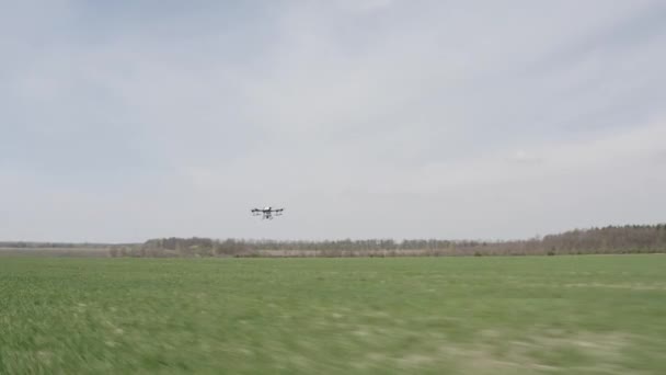 Agro Drone Works Field Field Treatment Chemicals Spraying Pesticides Pests — Video