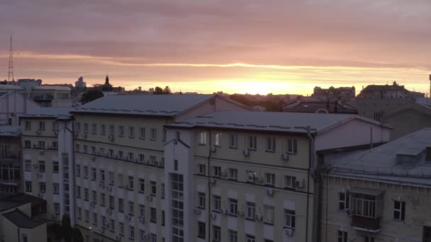 Podol Ist Ein Altes Viertel Der Stadt Kiew Sonnenuntergang Sommer — Stockvideo