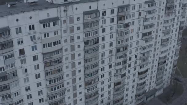 Darnitsa Region Soviet Building Times Ussr Panel Skyscrapers Typical Building — Wideo stockowe