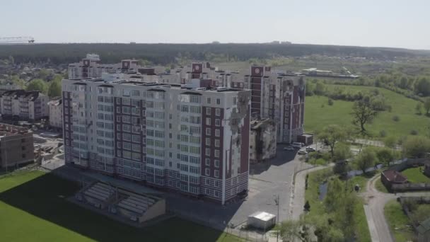 Casa Residencial Moderna Destruida Después Del Ataque Aéreo Guerra Ucrania — Vídeos de Stock