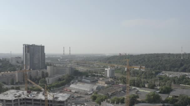 Una Moderna Zona Residencial Centro Kiev Rascacielos Ucrania Mañana Verano — Vídeos de Stock