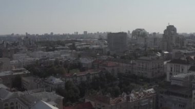 The general plan of the city center of Kyiv. Ukraine. Summer. Aerial