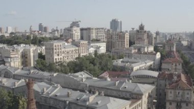 The general plan of the city center of Kyiv. Ukraine. Summer. Aerial