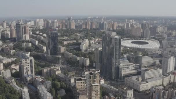 Aerial View Nsc Olimpiyskiy Olympic National Sports Complex District Centre — Vídeo de stock
