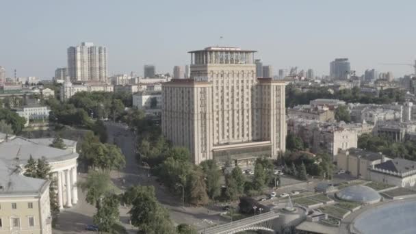Center Maidan Square Maydan Nezalezhnosti Independence Monument Statue Independence Square — Vídeo de stock
