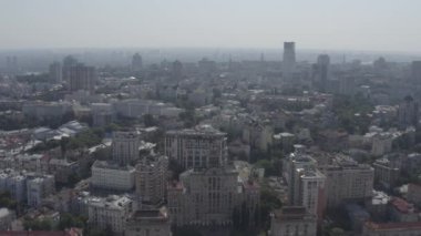 The general plan of the city center of Kyiv. Ukraine. Summer. Aerial