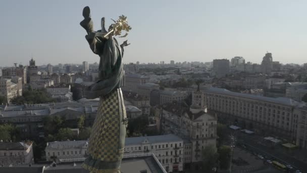 Main Stele Independence Square Symbol Freedom Ukraine City Center Kyiv — 비디오
