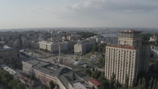 Center Maidan Square Maydan Nezalezhnosti Independence Monument Statue Independence Square — Stock video