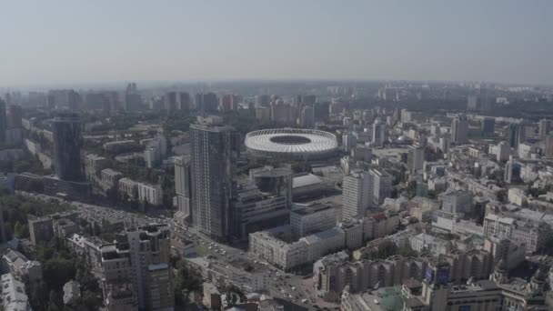 Aerial View Nsc Olimpiyskiy Olympic National Sports Complex District Centre — Vídeos de Stock