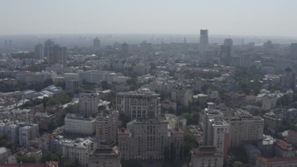 Ogólny Plan Centrum Kijowa Ukraina Latem Antena — Wideo stockowe