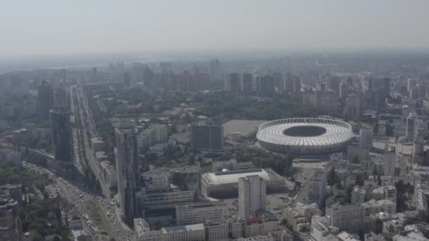 Aerial View Nsc Olimpiyskiy Olympic National Sports Complex District Centre — Vídeo de stock
