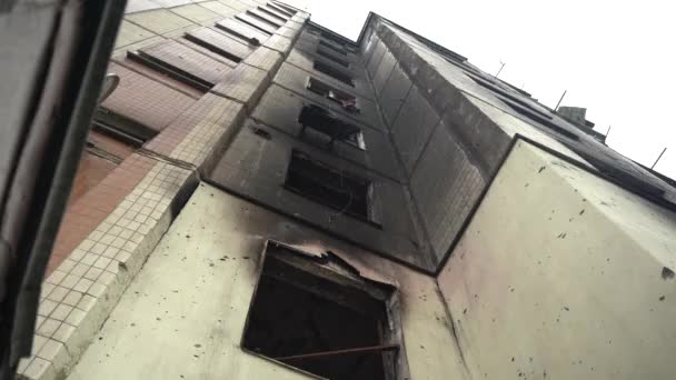 Apartment Inhabitants Evacuation Bombing Peaceful City Left Belongings Residents Bombed — 图库视频影像