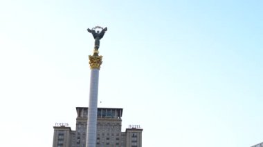 KYIV, UKRAINE - Aug 24, 2022: Destroyed military equipment of the Russian army. War in Ukraine. Exhibition of enemy equipment on the main street Khreshchatyk on the Independence Day.