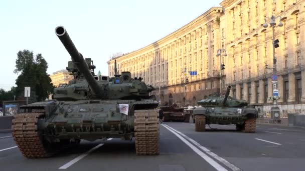 Kyiv Ukraine Aug 2022 Destroyed Military Equipment Russian Army War — Vídeos de Stock