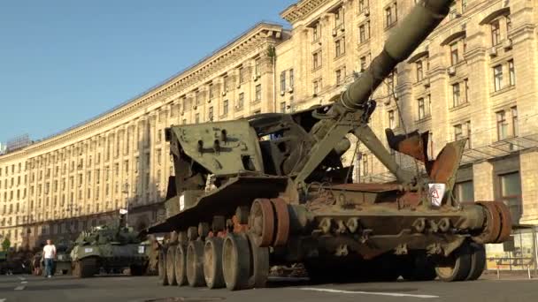 Kyiv Ukraine August 2022 Independence Day Kiev Central Street Khreshchatyk — ストック動画