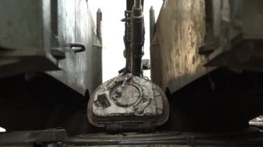 Kyiv, Ukraine - August 24, 2022: Parade on Khreshchatyk in honor of the Independence Day of Ukraine. Destroyed equipment of the Russian army. Exhibition of burnt occupant equipment. War in Ukraine.