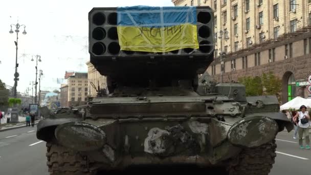 Kyiv Ukraine August 2022 Parade Khreshchatyk Honor Independence Day Ukraine — Wideo stockowe