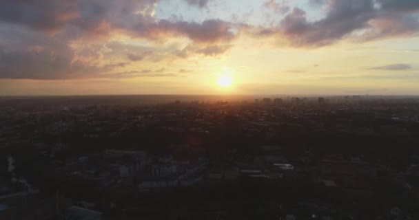 Kharkov Centrum Ukraine Panorama Udsigt Byen Sommeren Luftfotografering Daggry Historisk – Stock-video