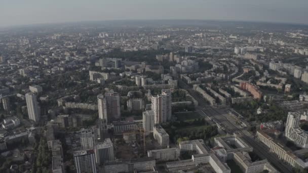 Kharkov City Center Ukraine Panorama View City Summer Aerial Photography — Stock Video