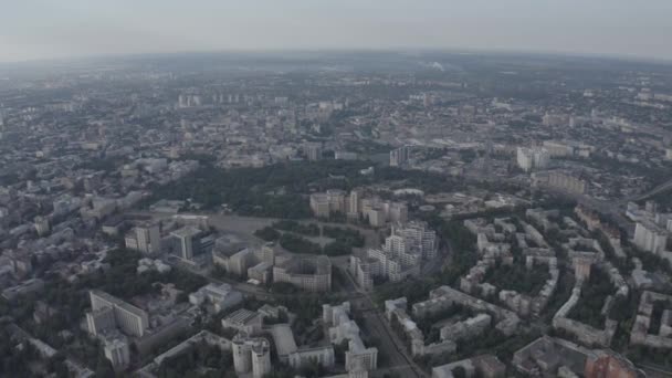 Pusat Kota Kharkov Ukraina Panorama Pemandangan Kota Musim Panas Fotografi — Stok Video