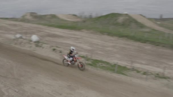 Ukraine Bucha 2021 Extreme Motocross Rider Racing Enduro Bike Riding — Stock Video
