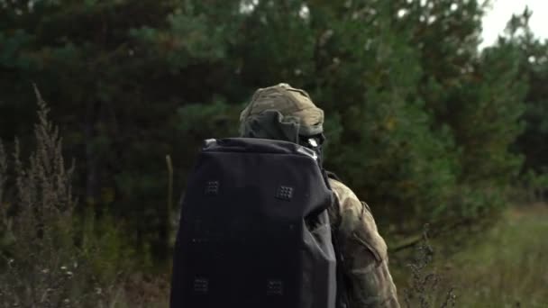 Exploradores Ucranianos Con Dron Van Una Misión Guerra Ucrania Dirección — Vídeos de Stock
