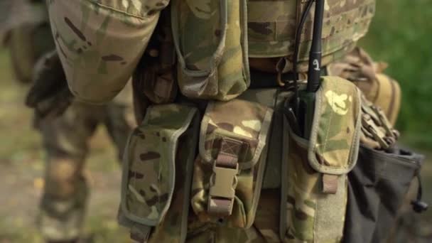 Comandante Tarefas Militares Ucranianas Tablet Guerra Ucrânia Tropas Nato — Vídeo de Stock