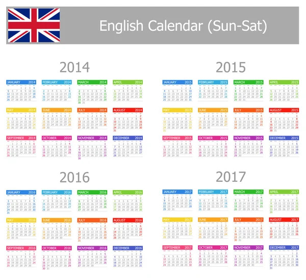 Чемпионат Англии по футболу 2014 / 2017 — стоковый вектор