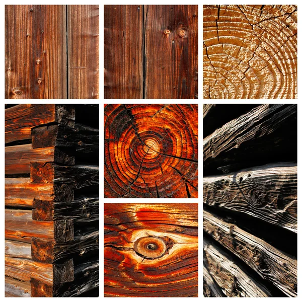 Old sun dried wood and timber motives — Stock Photo, Image