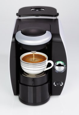 siyah modern espresso kahve makinesi kahve yapma