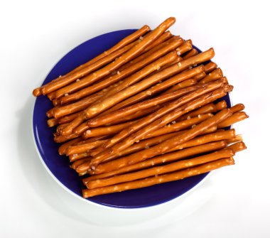 tuzlu ekmek parmak aperatifler blue bir tabakta