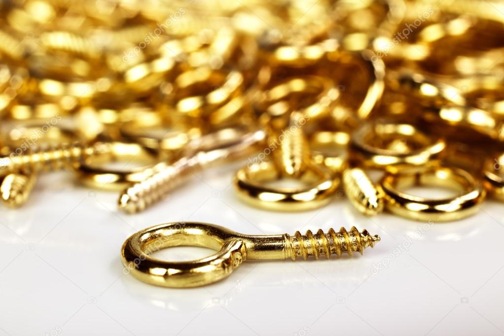 Golden hooks used by picture framers