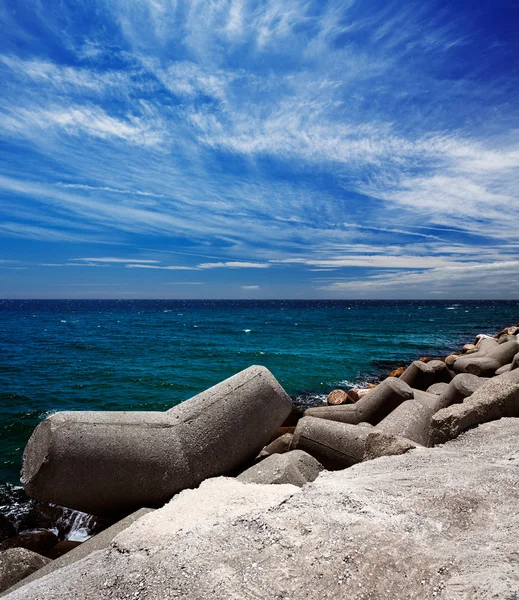 Breakwater in the Puerto Banus in Marbella, Spain — Stock Photo, Image