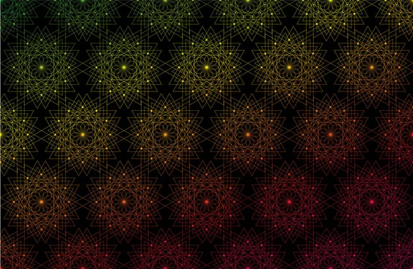 Zökkenőmentes Szent Geometria Seed Life Gradient Color Pattern Background Logó — Stock Vector