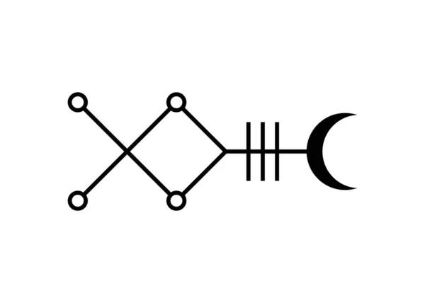 Mystieke Sirius Ster Symbool Astrologie Alfabet Teken Canis Major Hieroglyphic — Stockvector