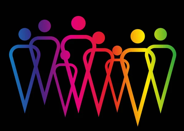 Inclusione Diversità Infografica Lgbtq Set Vettoriale Logo Vettoriale Delle Persone — Vettoriale Stock