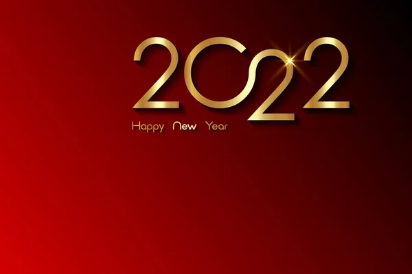 2022 Ano Novo Números Ouro Logotipo Modelo Negócio Tema Natal — Vetor de Stock
